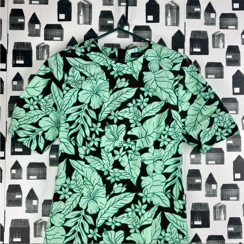 Zara woman Hawaiian floral print dress made in morocco - Picture 3 of 6